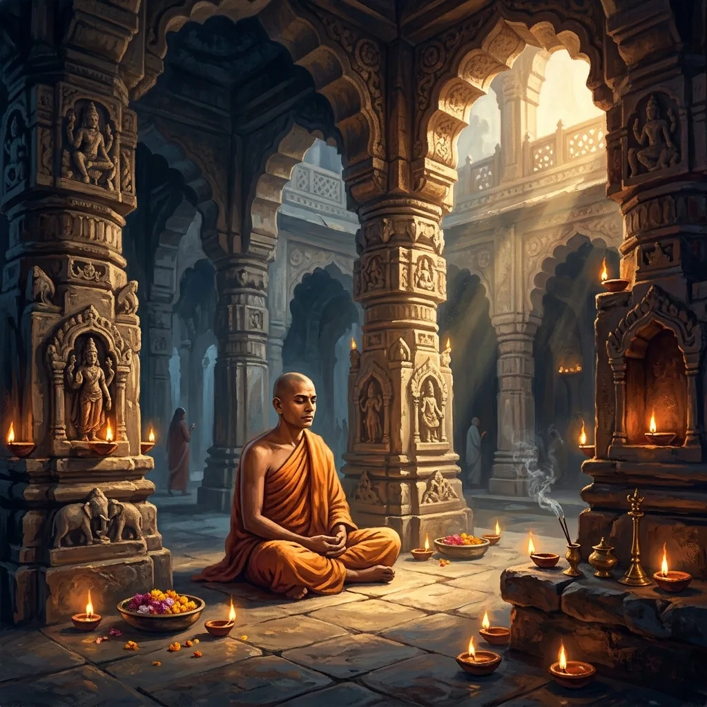 Ancient Temple at Dawn