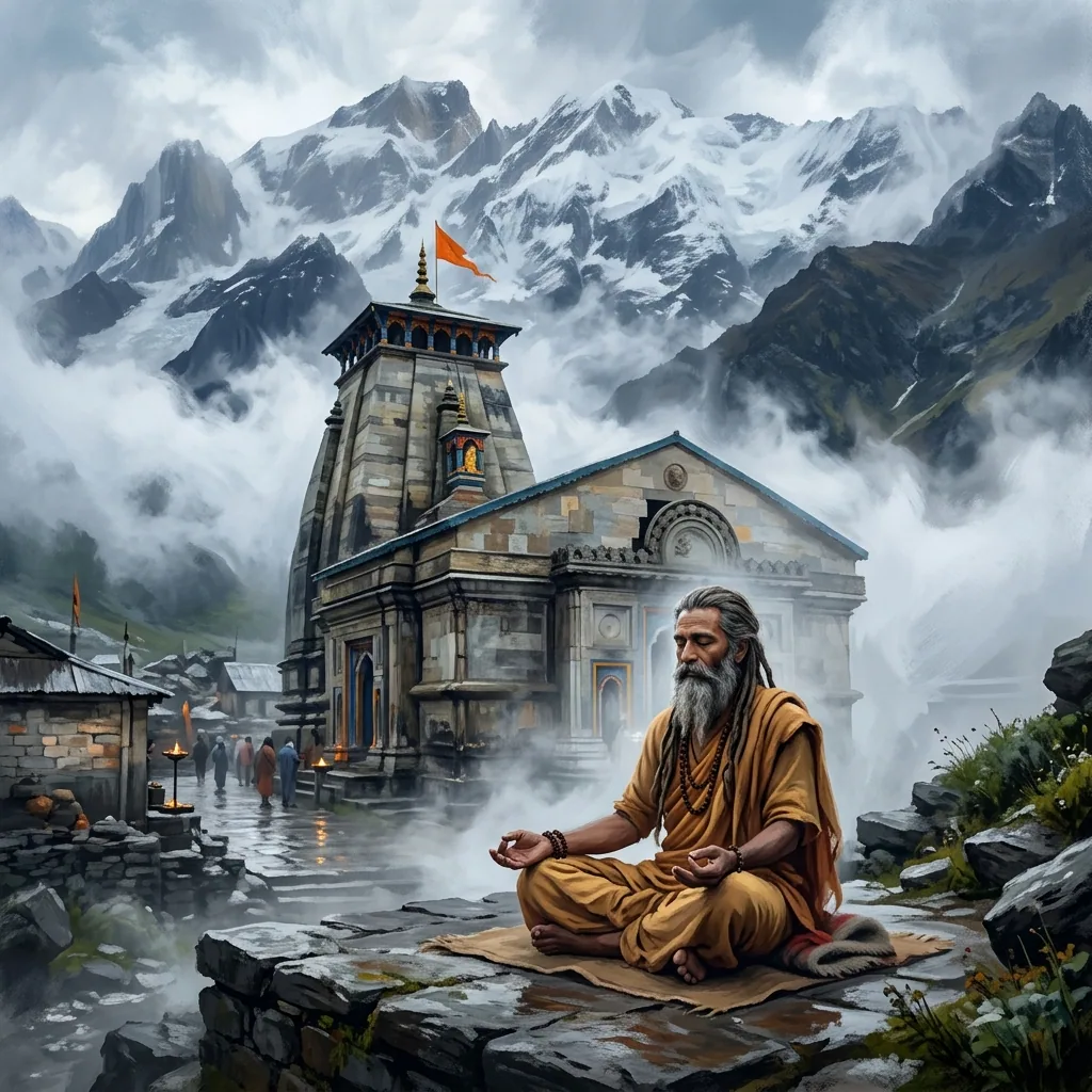 Kedarnath in Mist