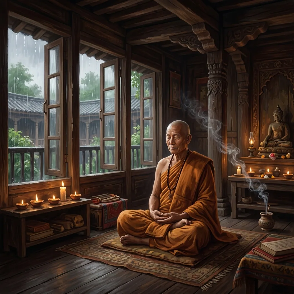 Rain in a Monastery
